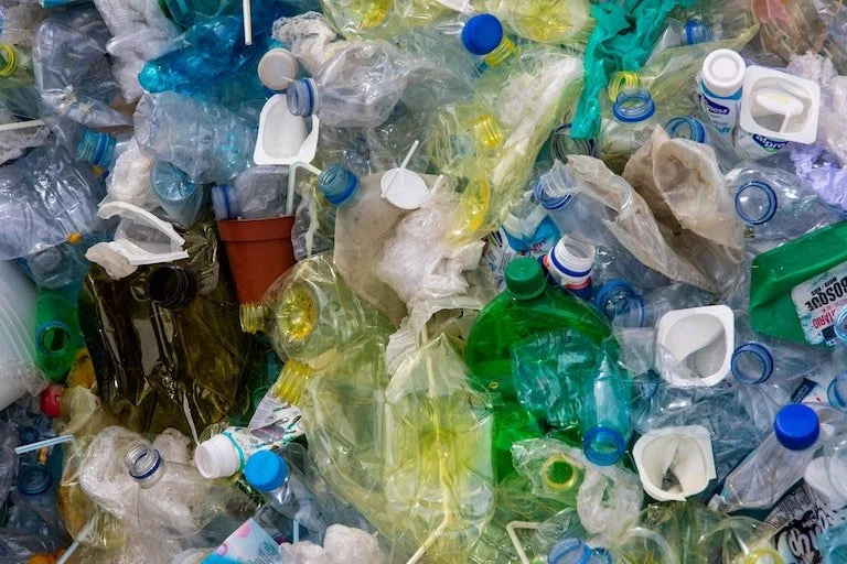 A pile a plastic waste.